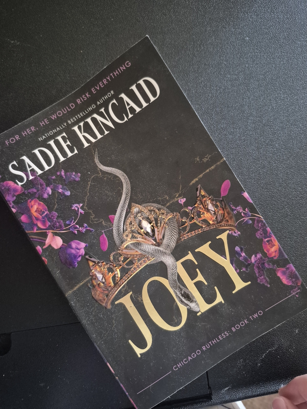 'Joey' Decorative Paperback Book - Black & Purple
